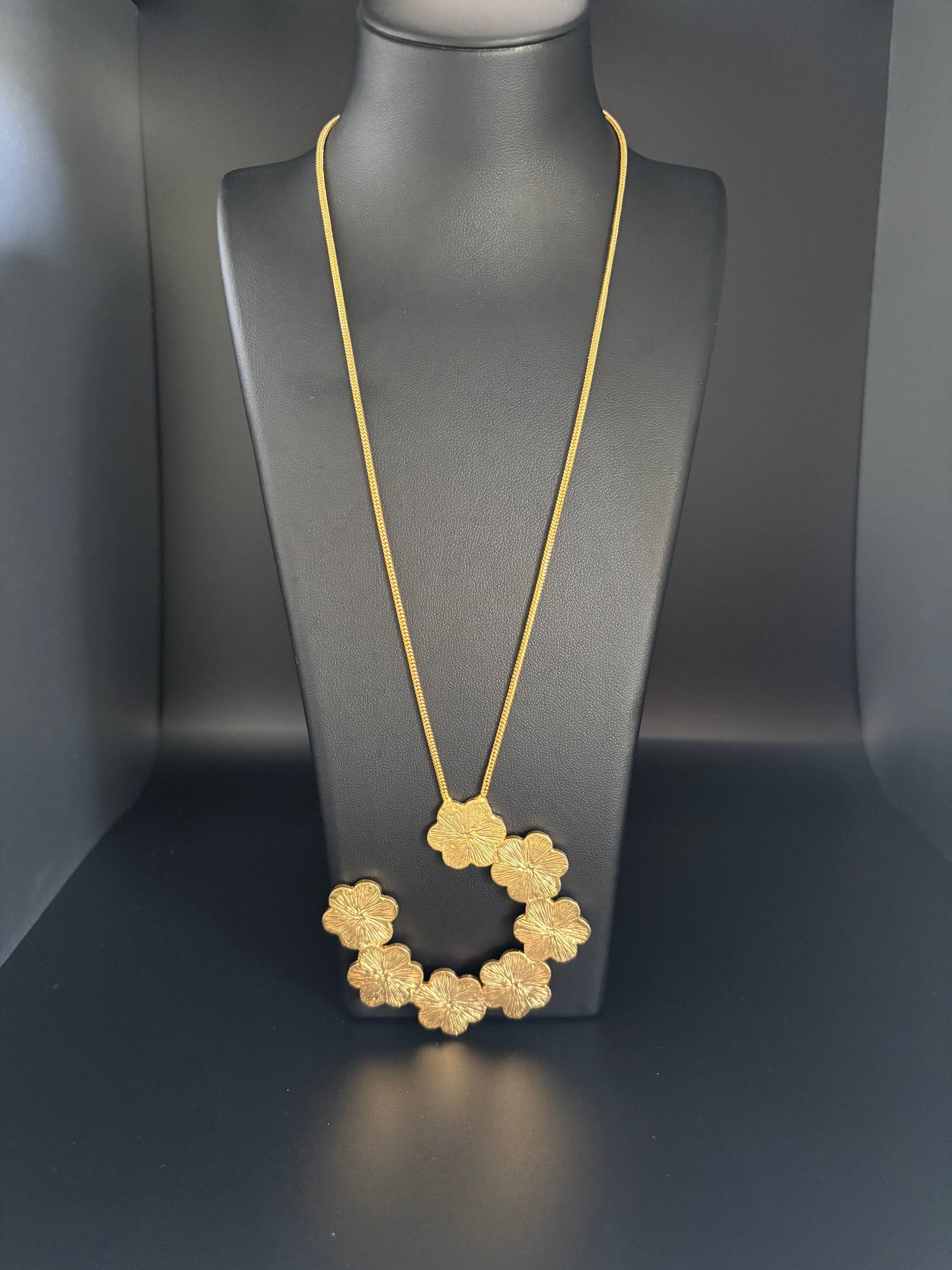 Handmade Floral Necklace - 22K Gold Plated